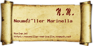 Neumüller Marinella névjegykártya